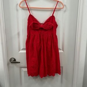 Red dress lightly worn